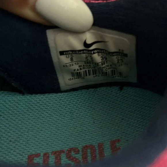 NIKE FLEX 2013 RUN PINK AND NAVY SIZE 8 - Picture 6 of 11